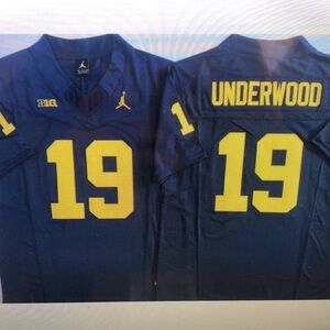😇Bryce Underwood Navy Stitched Vapor Jersey😋